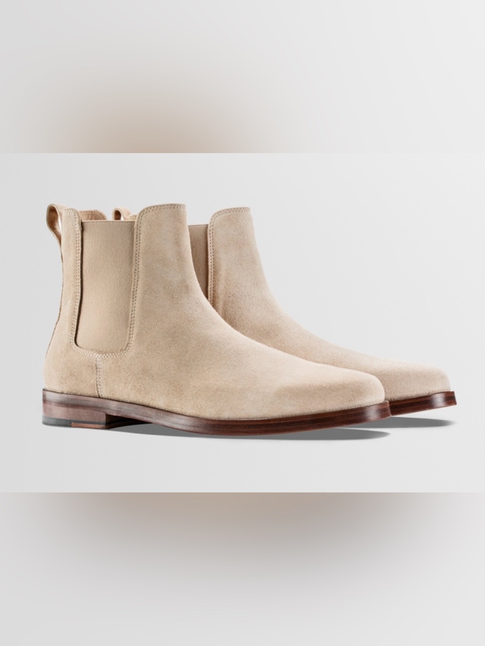 KOIO Beige Suede Chelsea Boots
